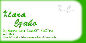 klara czako business card